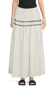 WeWoreWhat Stretch-Cotton Tiered Maxi Skirt