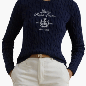 Cable Knit Embroidered Sweater Lauren Ralph Lauren