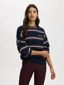 Cotton On Blue Plush Graphic Crew Jumper