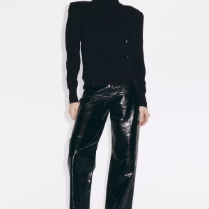 Fine-Knit Mock Turtleneck Top