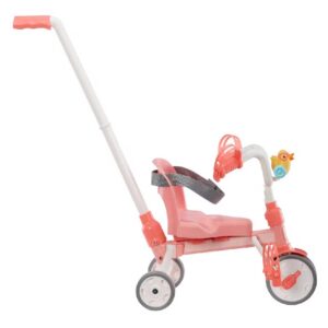 BABY Born Baby Doll Tricycle with Push Handle and Rolling Wheels