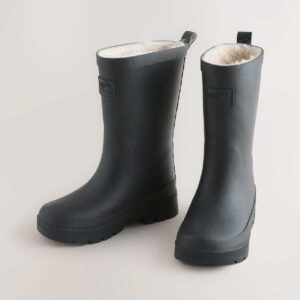 Black Warm Lined Wellies