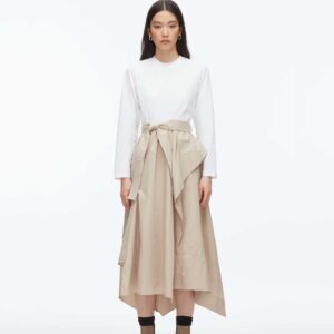 Combo T-Shirt Dress WHITE-KHAKI