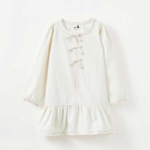 Cotton On White Betty Bow Front Denim Dress