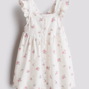 Ruffle-trimmed Cotton Dress
