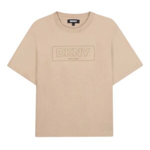 Dkny Kids logo-print T-shirt beige