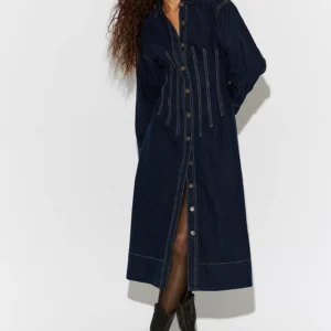 Velverie Denim Midi Dress
