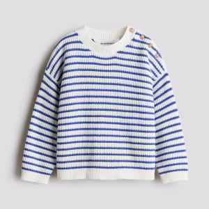 Rib-Knit Cotton Sweater
