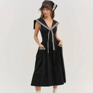 Helena Poplin Collared Midi Dress