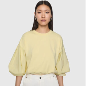 Julia Combo Long Sleeve Top straw