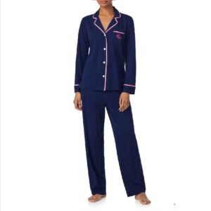 Lauren Ralph Lauren Piped Cotton Blend Pajamas