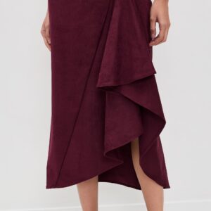 Line & Dot Valen Faux Suede Skirt