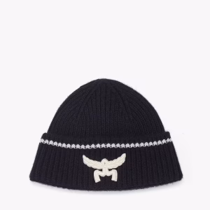 Logo Beanie in Wool and Recycled Cashmere