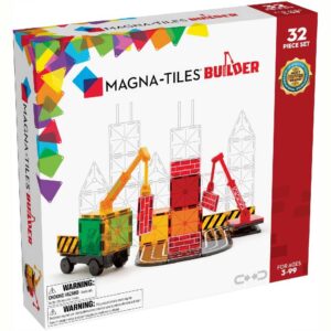 MAGNA-TILES Builder 32-Piece Magnetic Construction Set
