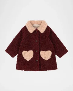 Konges Slojd Calin Heart-Pocket Single-Breasted Coat, Size 18M-10
