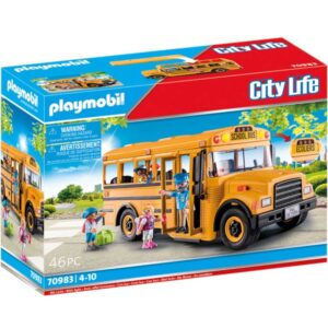 Playmobil School Bus with Accessories and 4 Figures