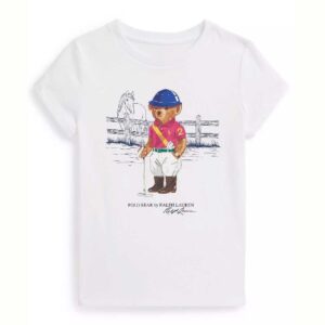 Polo Ralph Lauren Girls’ 2T-6X Polo Bear Printed T-Shirt