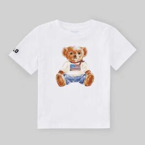Ralph Lauren Baby Boys Short Sleeve American Flag Polo Bear Jersey T-Shirt