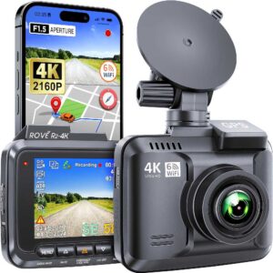 ROVE R2-4K Dash Cam Built-in WiFi 6 GPS Car Dashboard Camera Recorder