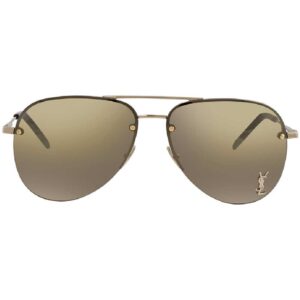 Saint Laurent Bronze Mirror Pilot Unisex Sunglasses