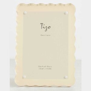 Tizo Design Lucite Frame Wave Design Gold 4x6