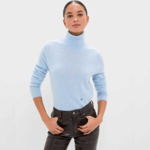 Tuckernuck Ice Blue Cashmere Turtleneck Sweater