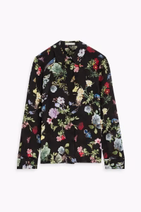 ALICE + OLIVIA Willa floral-print silk-crepe shirt