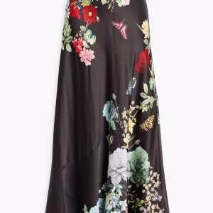 ALICE + OLIVIA Terese floral-print satin maxi skirt