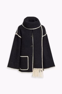 TOTEME Embroidered wool-blend bouclé jacket