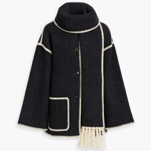 TOTEME Embroidered wool-blend bouclé jacket