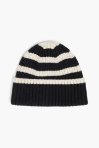 TOTEME Signature striped ribbed wool beanie