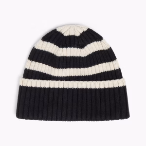 TOTEME Signature striped ribbed wool beanie
