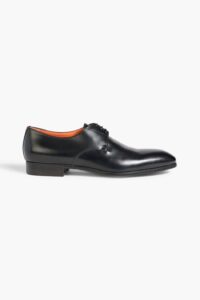 SANTONI Induct leather derby shoes