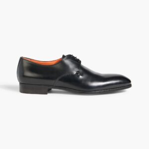 SANTONI Induct leather derby shoes