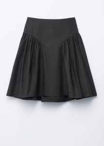 Puff A-line Midi Skirt