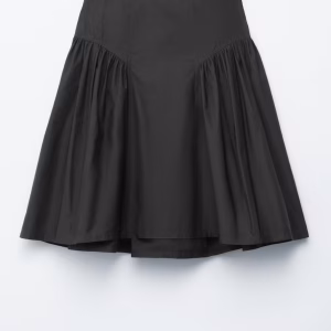 Puff A-line Midi Skirt