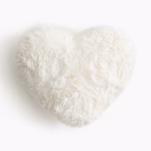 Fluffy Heart-Shaped Cushion