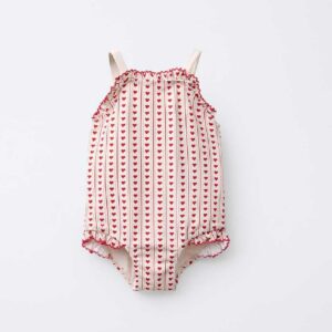 1-6 YEARS/ HEART PRINT SWIMSUIT