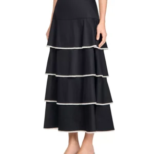 Sandro Long Rhinestone Skirt