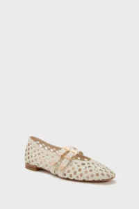 Tuckernuck Shoes White Woven Buckle Nina Flats