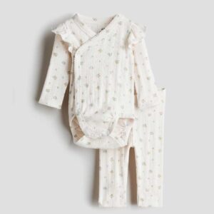 2-Piece Cotton Pointelle Set