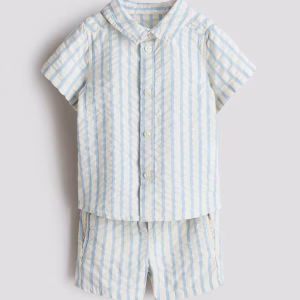 2-Piece Cotton Seersucker Set