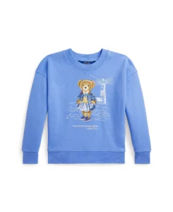 Polo Ralph Lauren Toddler and Little Girls Polo Bear Terry Sweatshirt