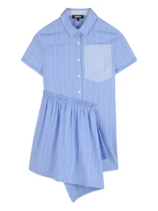 Dkny Kids striped asymmetric dress