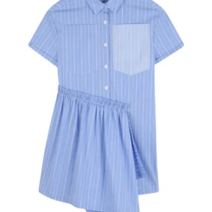 Dkny Kids striped asymmetric dress