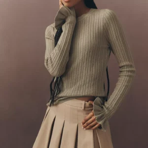 PAIGE Ophelia Ruffled-Cuff Sweater