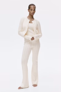 Pointelle-Knit Cardigan