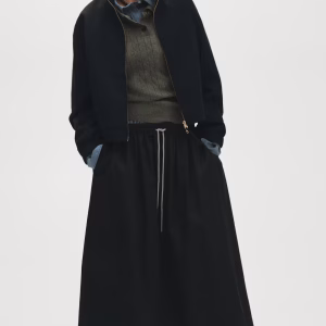 Cotton Skirt with Drawstring