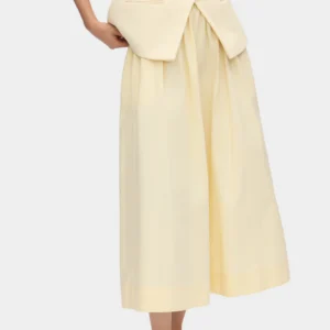 Natalie Elasticated Cotton Midi Skirt