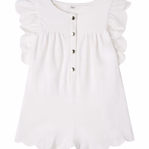 Chloé Kids Baby cotton playsuit